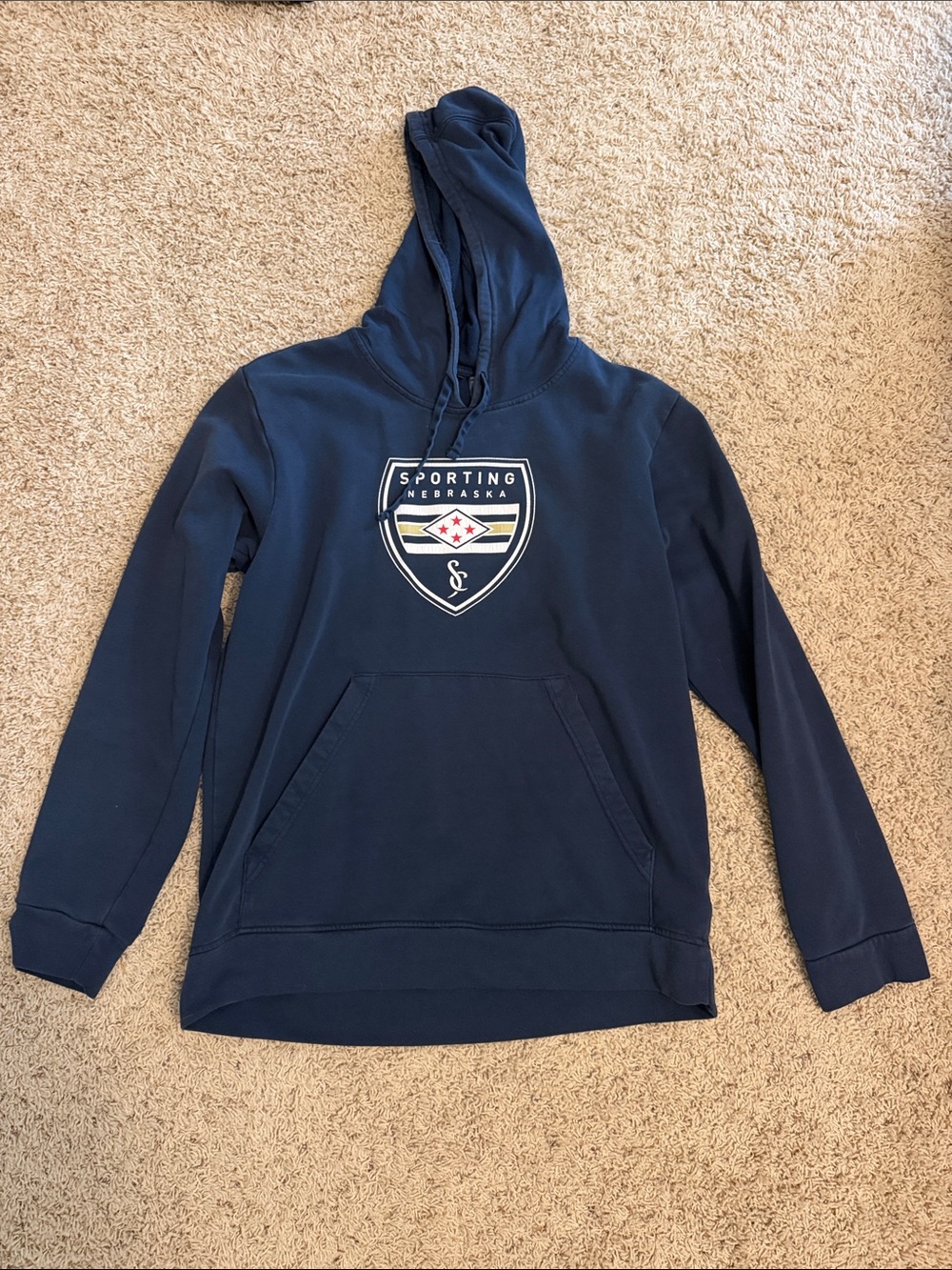 Adidas Navy Hooded Pullover SweatShirt